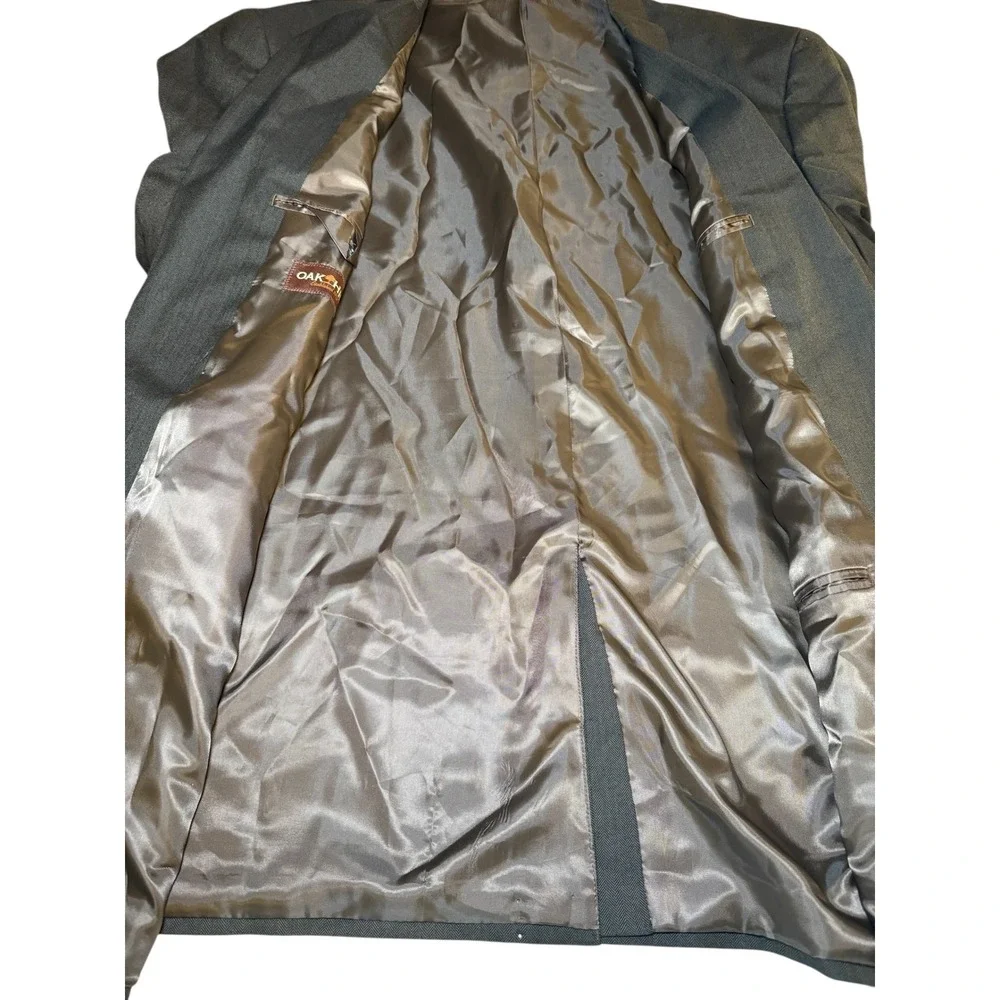 Oak Hill Blazer Sport Coat Herringbone Two Button‎ Brown Career Men's 54L